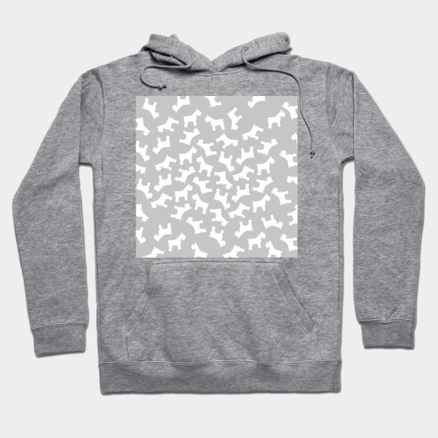 Schnauzer Grey and White pattern Hoodie by XOOXOO